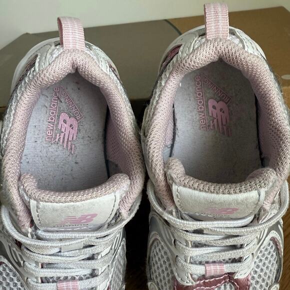New Balance 530 White/Metallic Pink Toddler Sneakers - SZ 11 C - Picture 6 of 11
